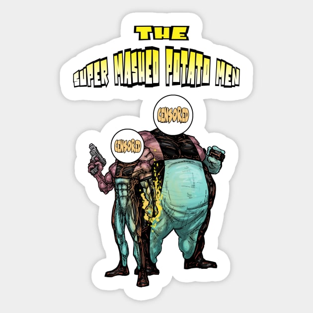 The Super Mashed Potato Men Sticker by kevinmayle